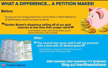 Juxtaposed views from Lib Dem Councillor.